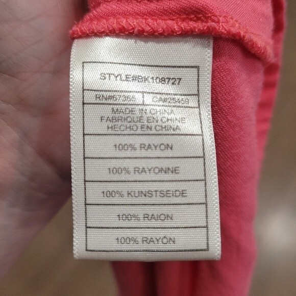 BB Dakota Holding On Tie Waist Tiered Midi Dress In Poppy Size Medium Pink - Picture 7 of 7